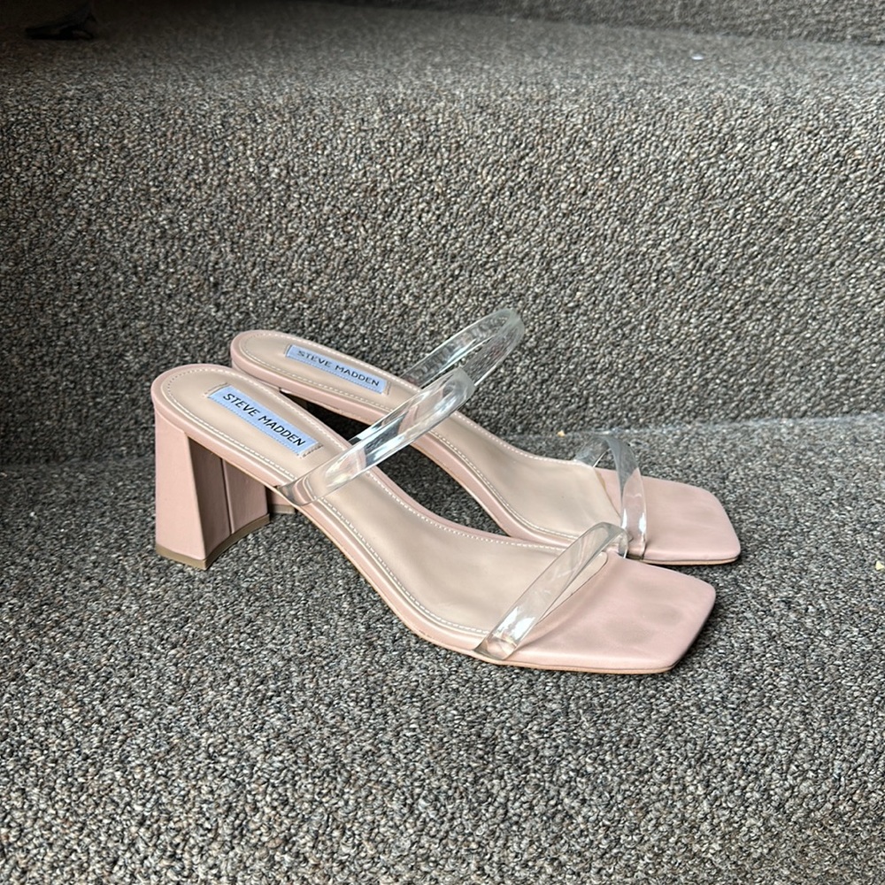 Steve Madden Clear Strapped Sandals